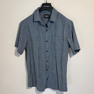 Far West | Men's Casual Blue Button Down Shirt | M